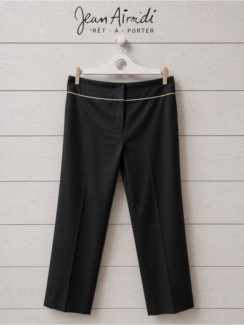 Jean Airoldi ready-to-wear black pants , size 10.